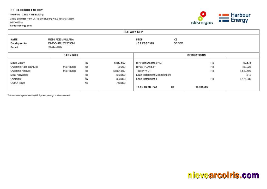 Premium Harbour Energy Salary Slip Template In Word And PDF Formats.pdf, 2