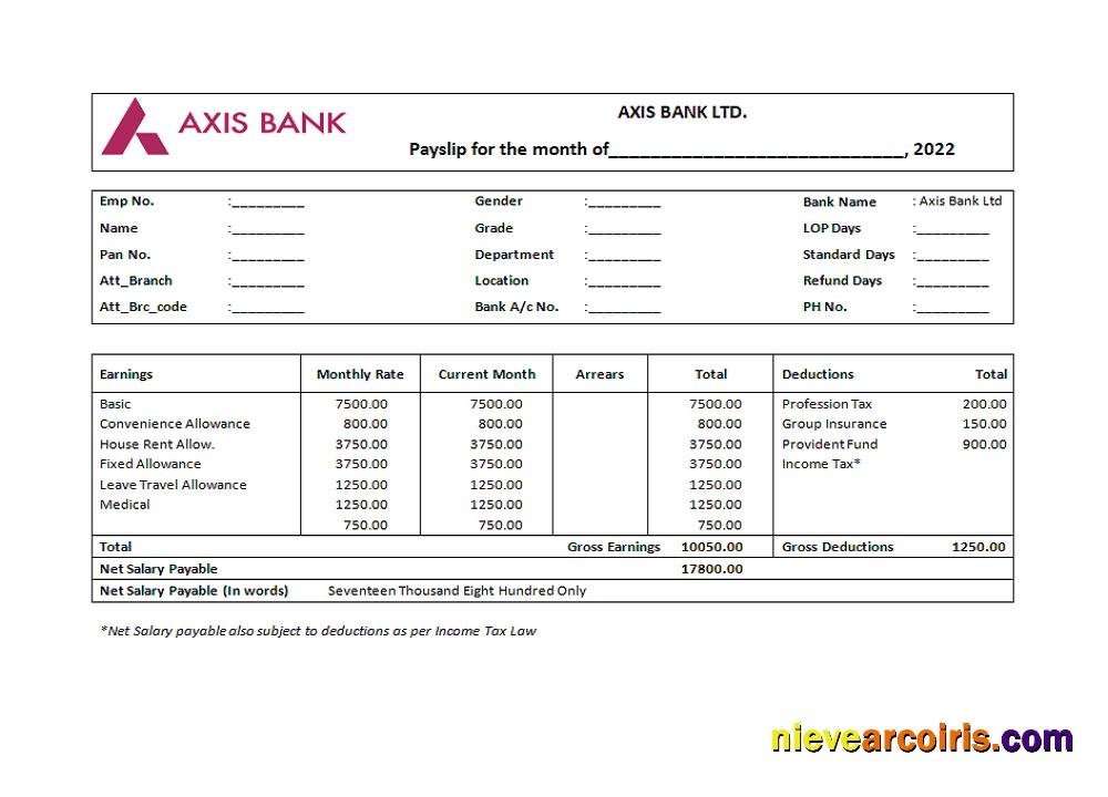 India Financial Company Employee Sheet Sample