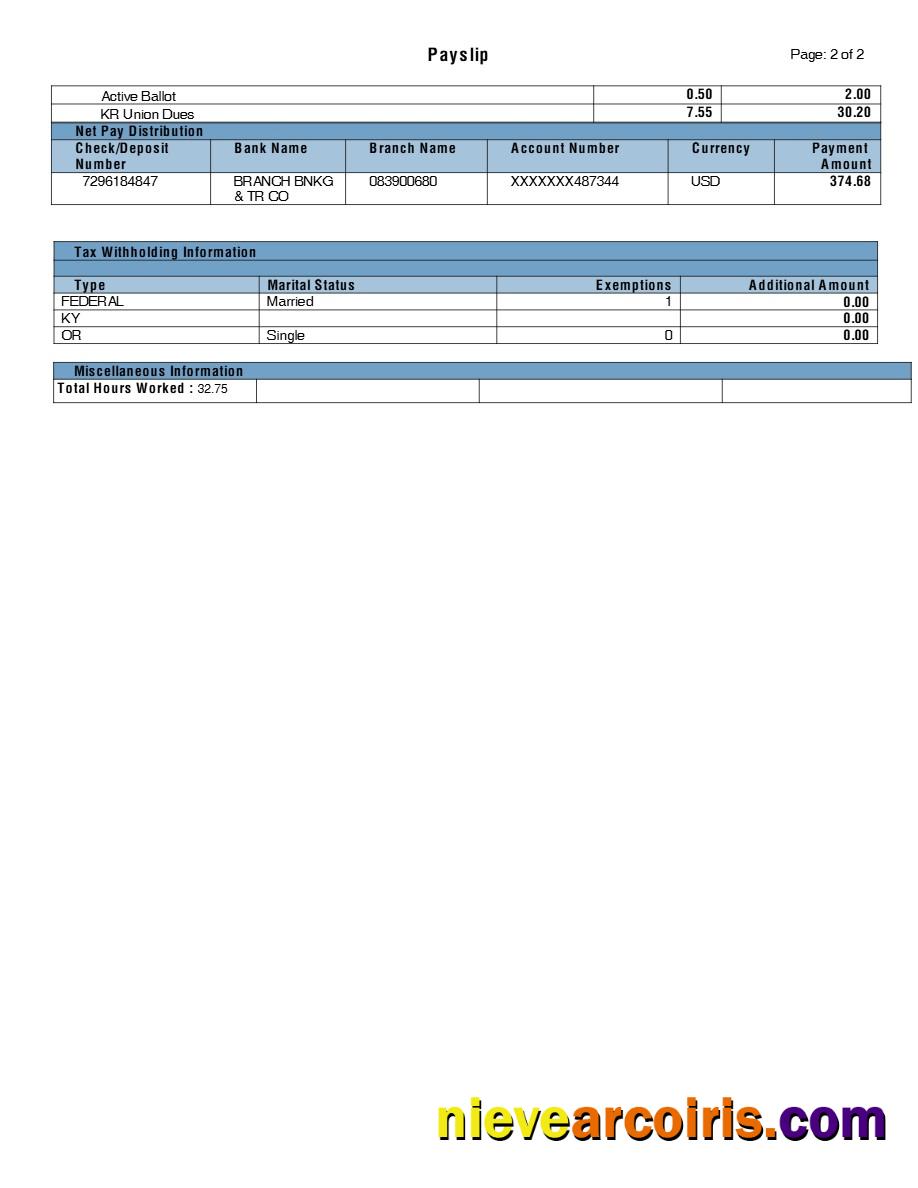 Realistic Kroger Grocery Payslip Template In Word And PDF Formats.pdf, 2