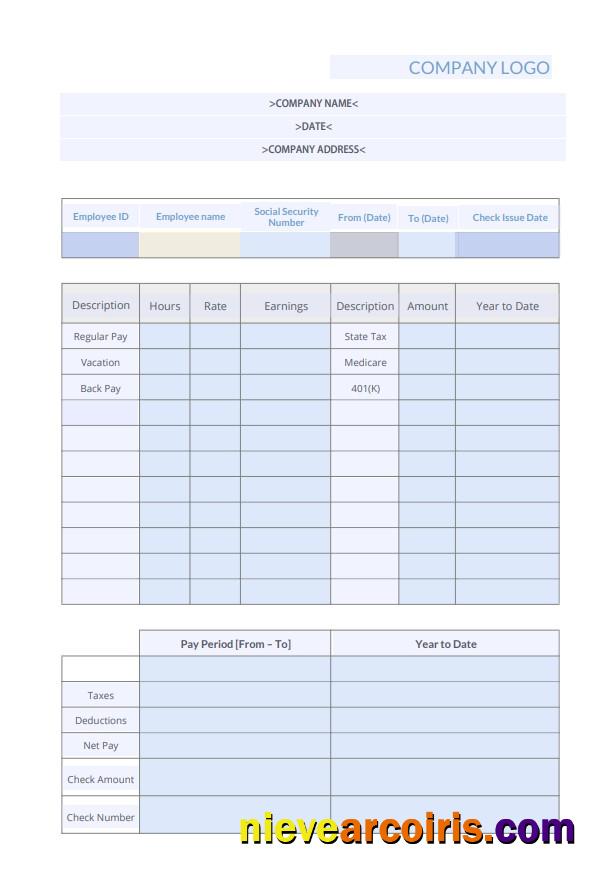 Realistic Packing Pay Stub Template