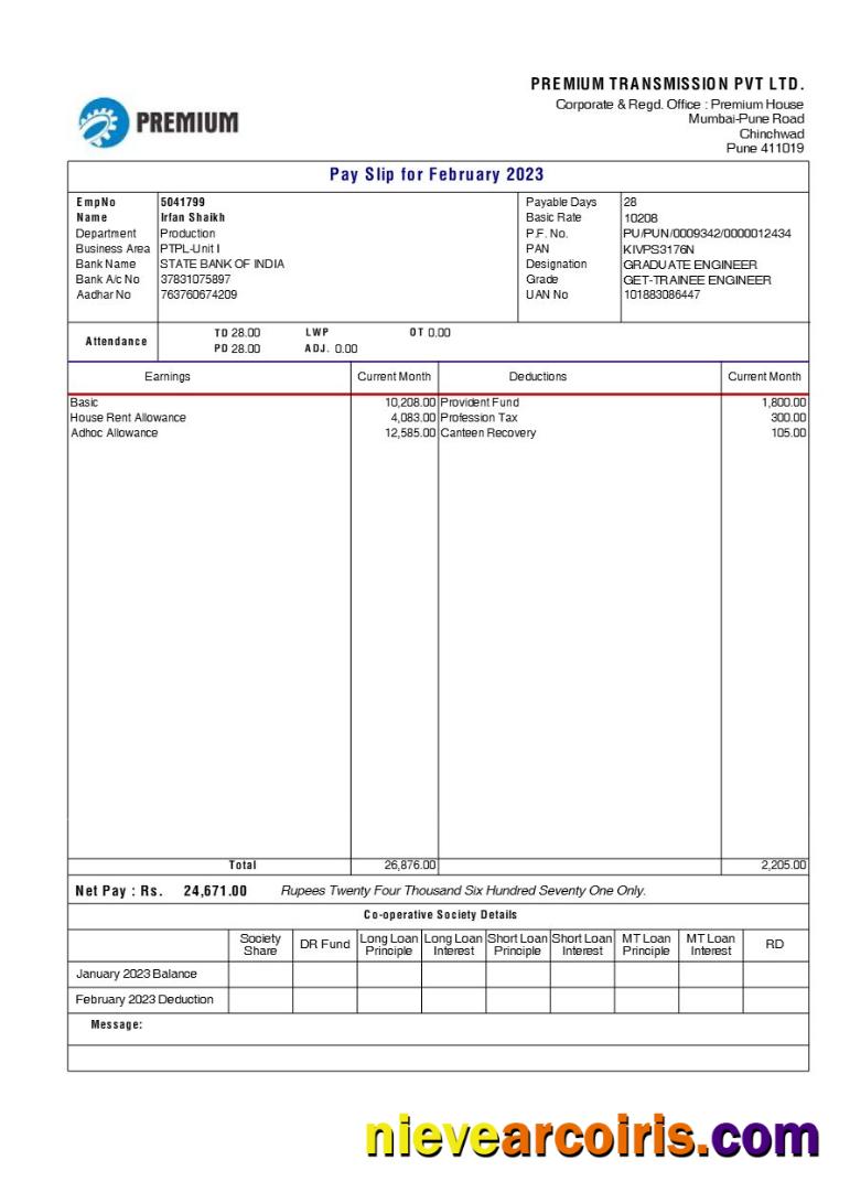 Editable Premium Transmission Payslip Template In Word And PDF Formats.pdf, 1