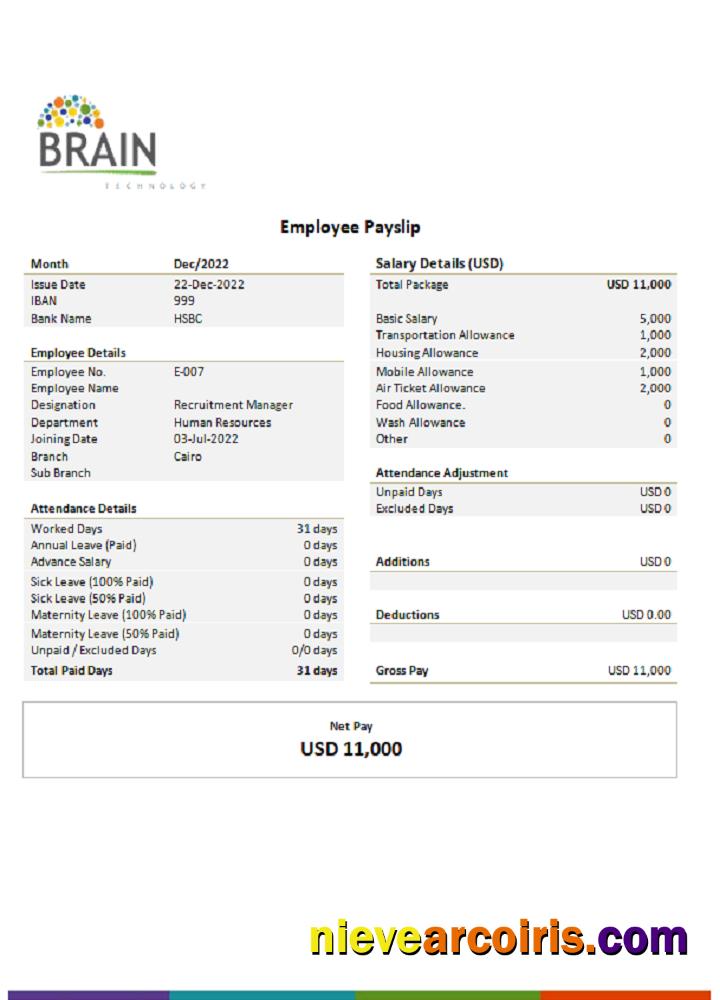 USA Brain Technology Technology Company Template