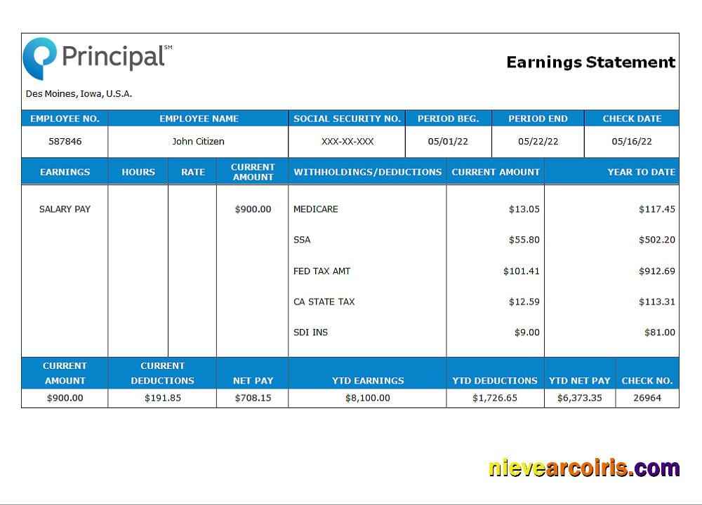 USA Financial Company Earning Statement Photolook