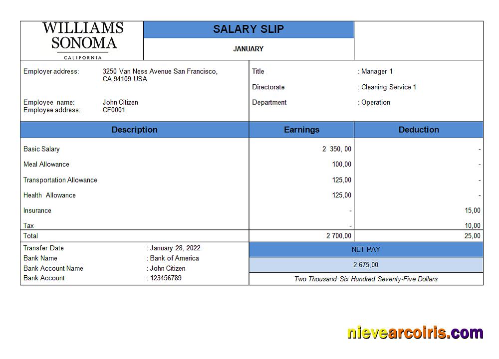 Realistic USA Retail Company Employee Sheet Template In Word And PDF Format, Version 2