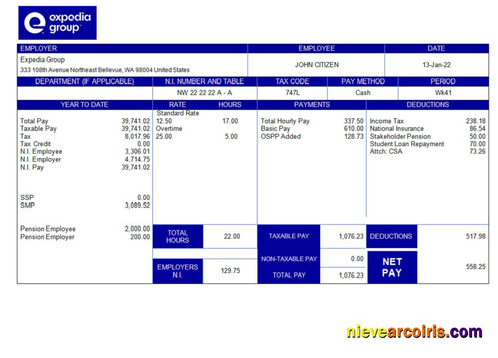 USA Technological Company Employee Sheet Photolook