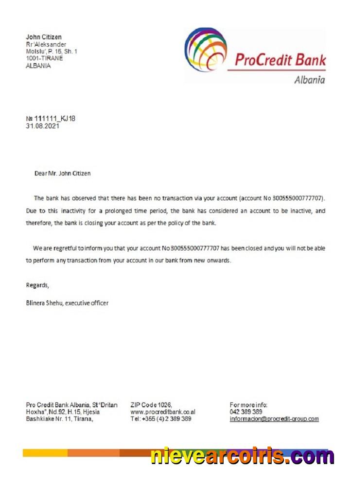 Albania Procredit Closure Reference Photolook