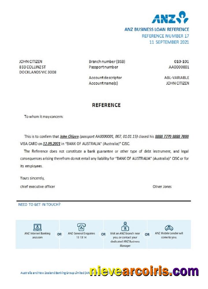 Australia ANZ Bank Closure Reference Preview