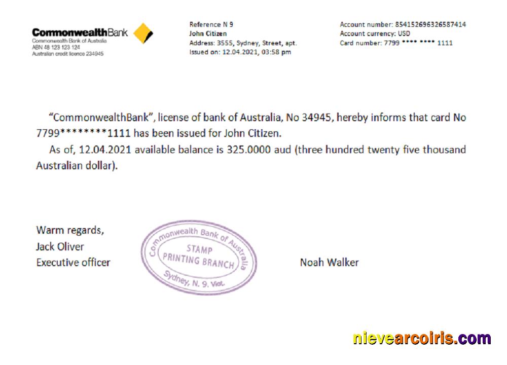 Australia Commonwealth Reference Sample