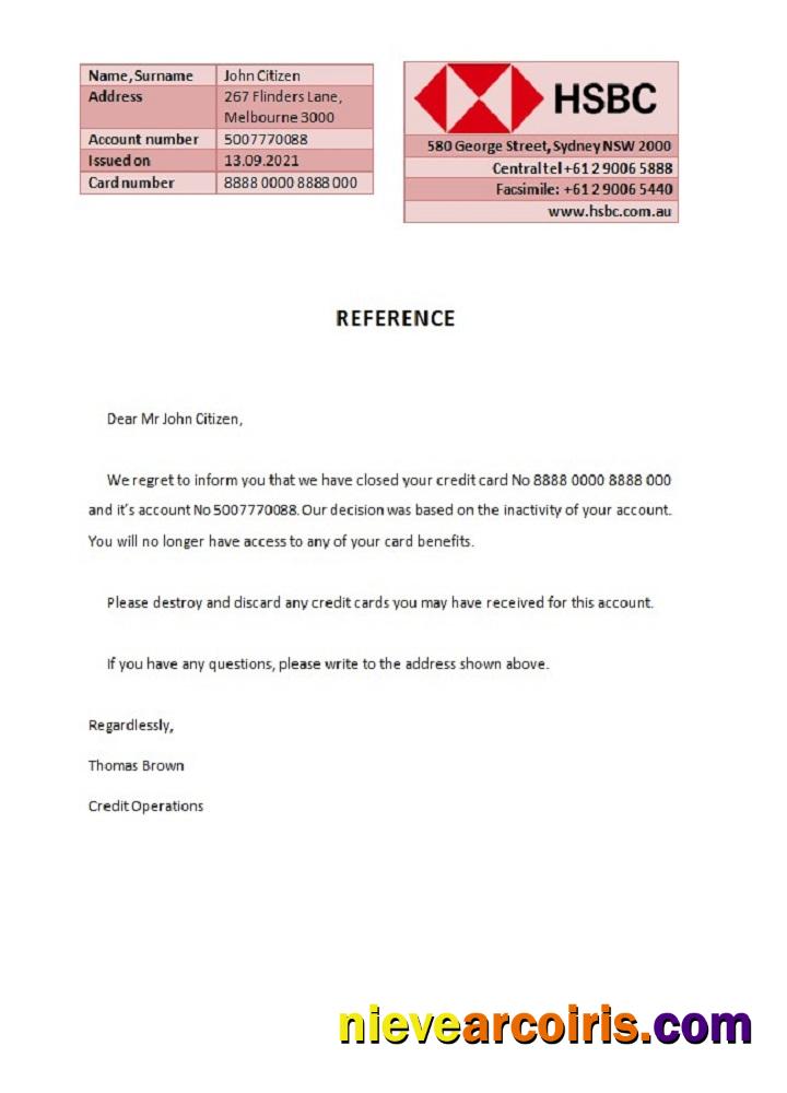 Australia HSBC Closure Reference Preview