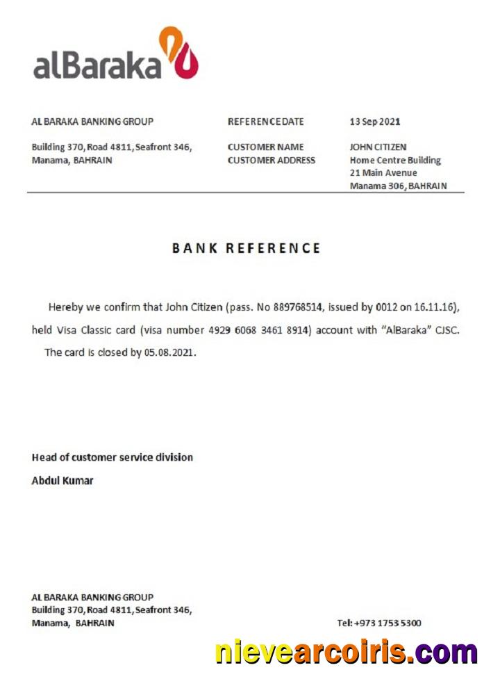 Bahrain Al Baraka Closure Reference Photolook