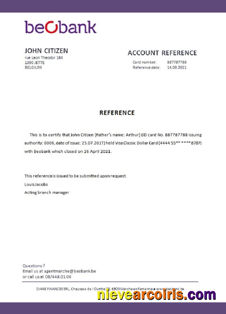 Belgium Beobank Closure Reference Preview
