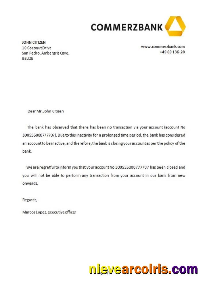Belize Commerzbank Closure Reference Photolook