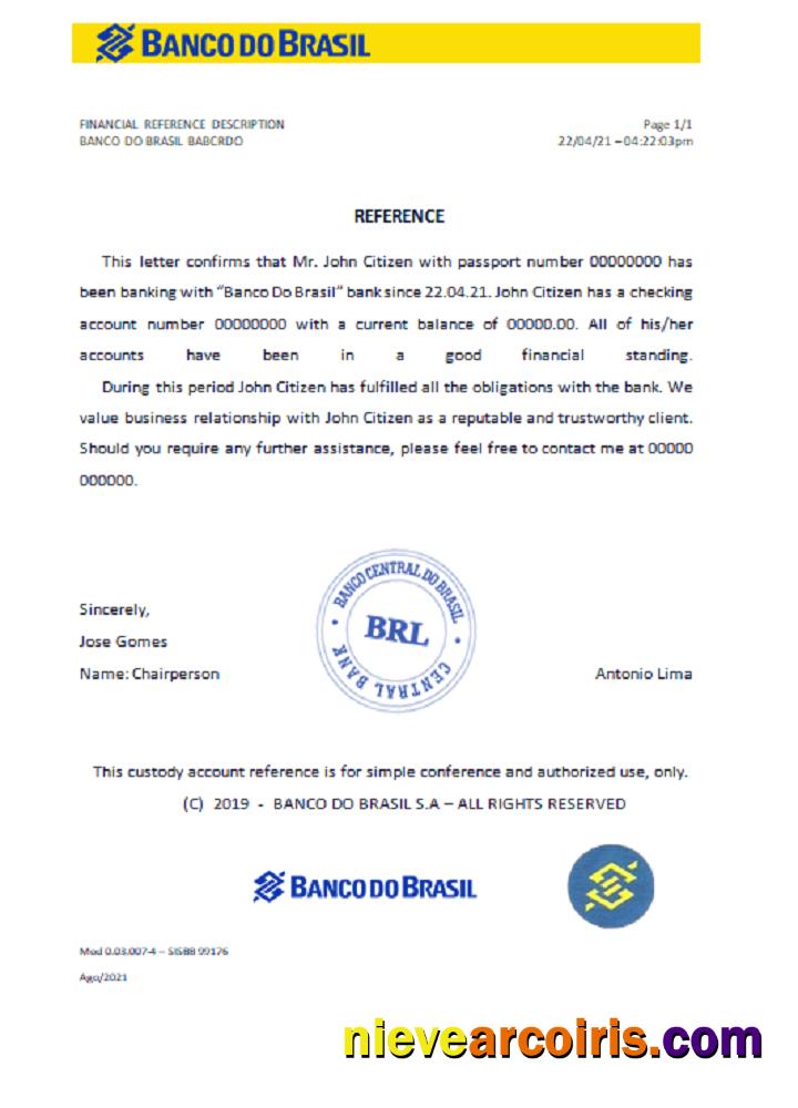 Brazil Banco Do Brasil Reference Photolook