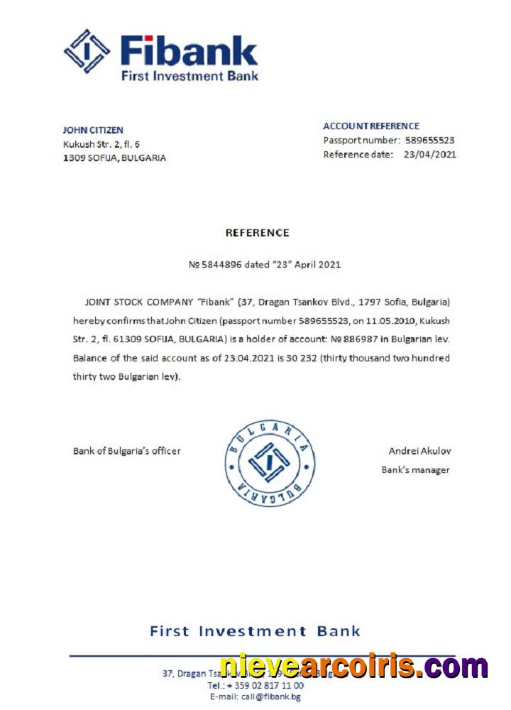 Bulgaria First Investment Bank Reference Photolook