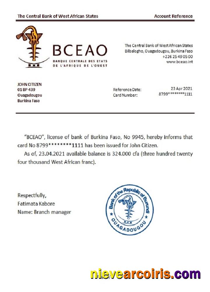 Burkina Faso The Central Bank Of West African States Reference Photolook