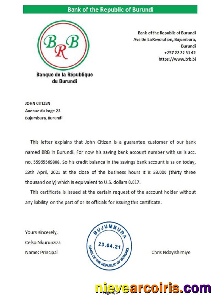 Burundi The Republic Bank Of Burundi Reference Photolook