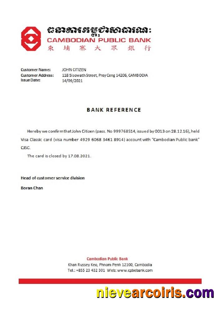 Cambodia Cambodianpublicbank Closure Reference Sample