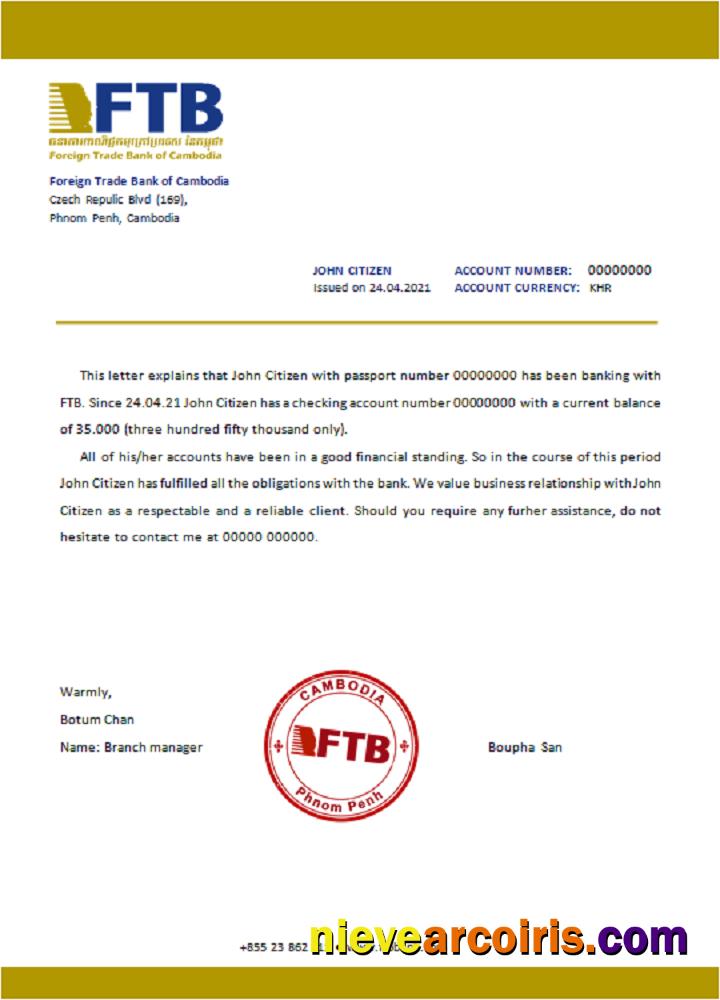 Cambodia Foreigntradebank Reference Photolook