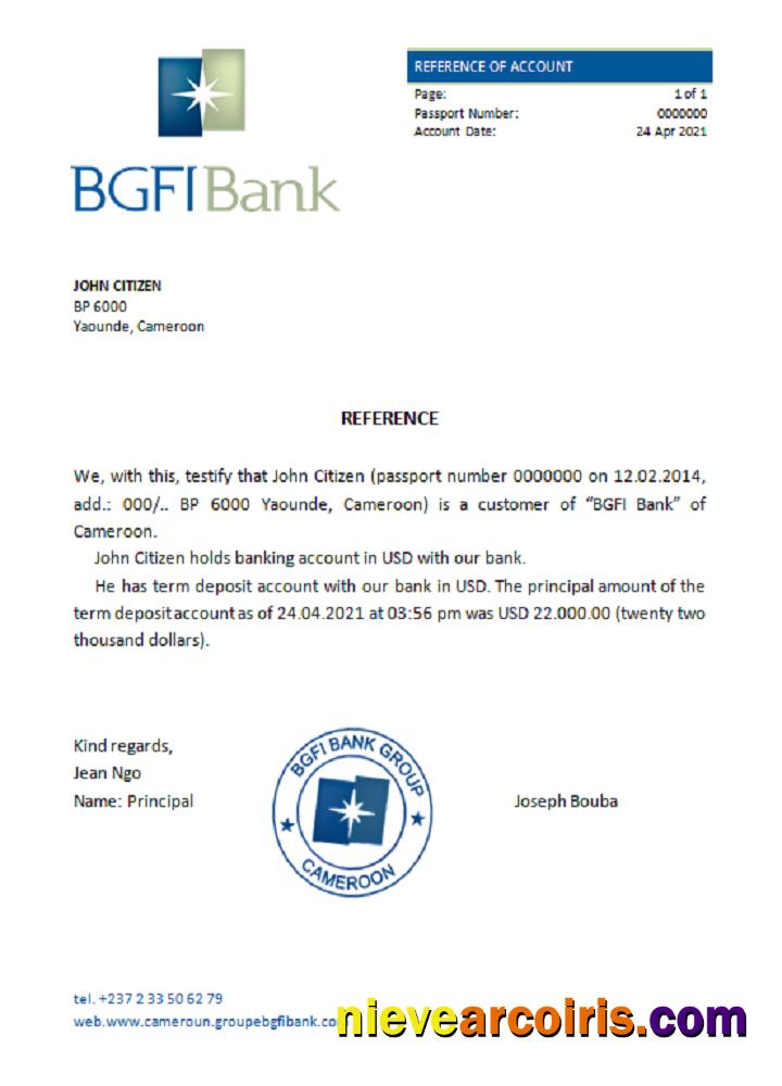 Cameroon BGFI Bank Bonapriso Reference Preview