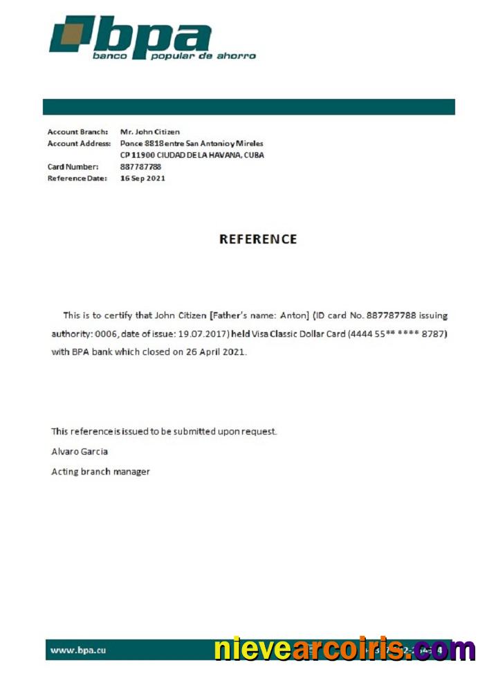 Cuba Banco Popular De Ahorro Closure Reference Photolook