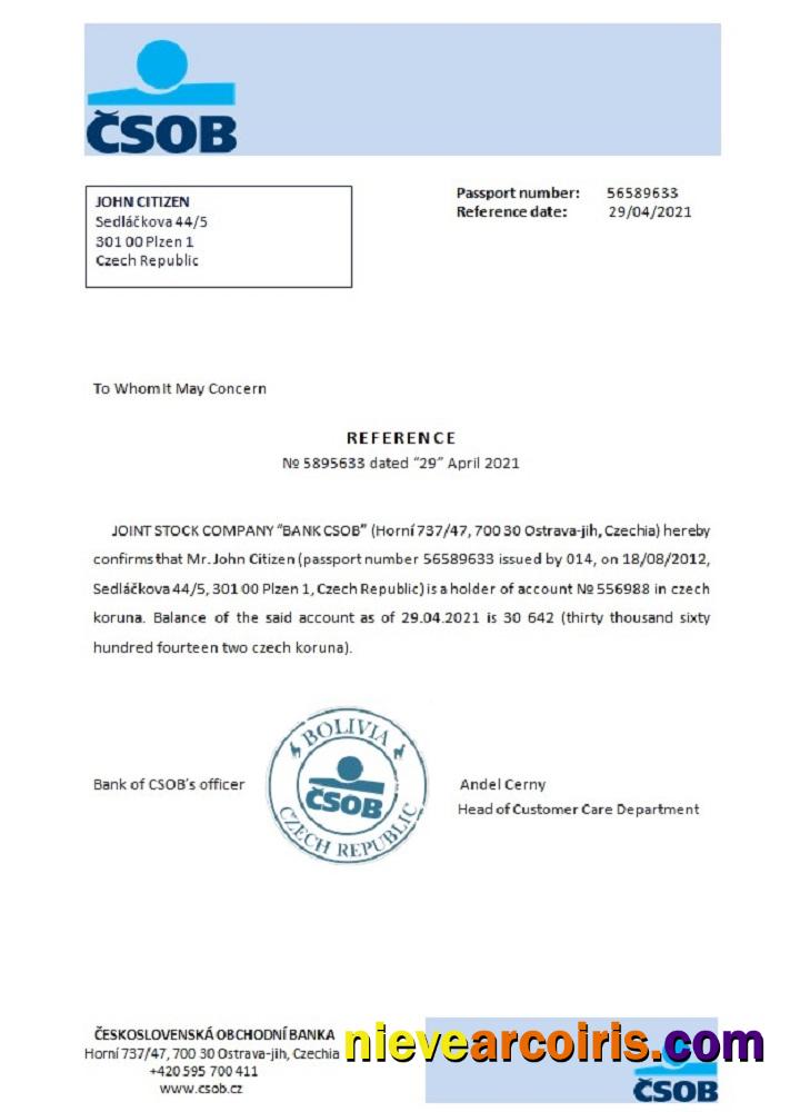 Czech Republic CSOB Reference Preview