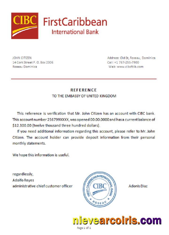 Dominica CIBC Reference Template