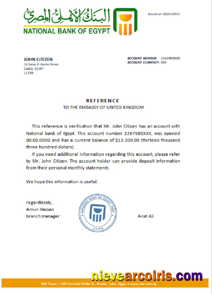Egypt National Bank Of Egypt Reference Photolook