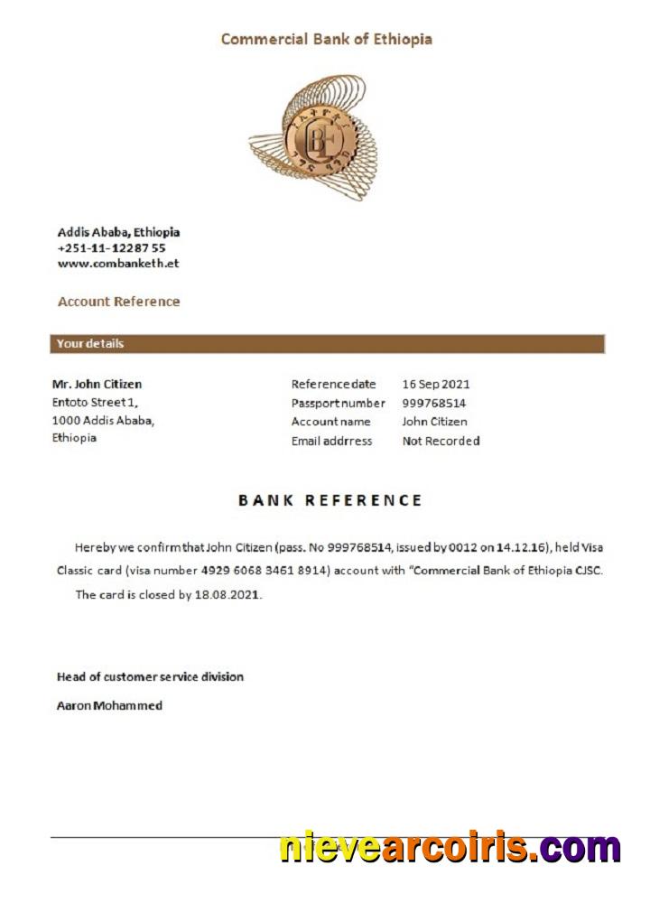Ethiopia Commercial Bank Closure Reference Photolook