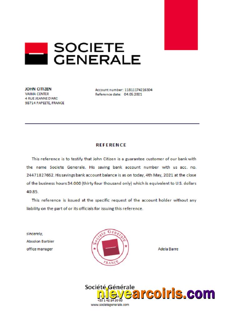 France Société Générale Reference Photolook