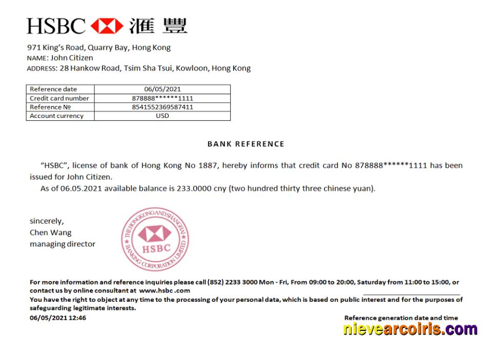 Hong Kong HSBC Reference Photolook