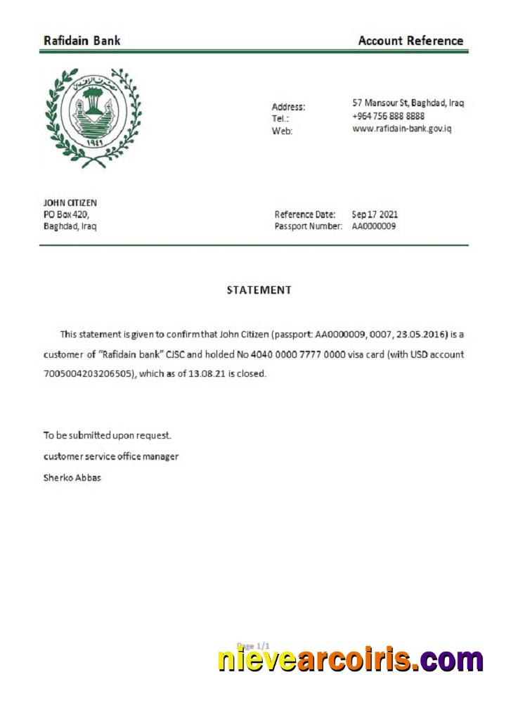 Iraq Rafidain Closure Reference Preview