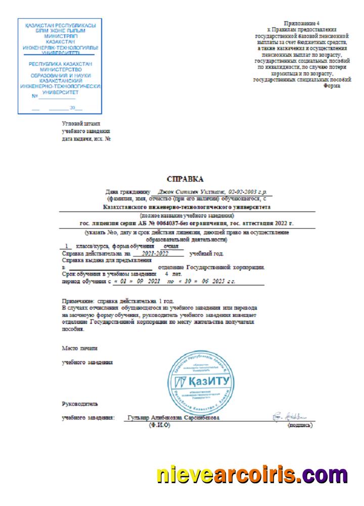 Realistic Kazakhstan Engineering And Technology University Reference Template