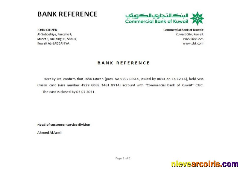 Kuwait Commercial Bank Closure Reference Preview