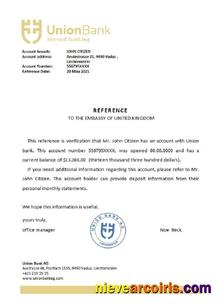 Liechtenstein Union Bank Reference Preview