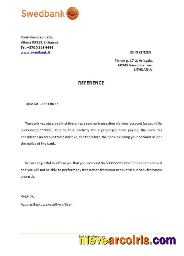 Lithuania Swedbank Closure Reference Preview