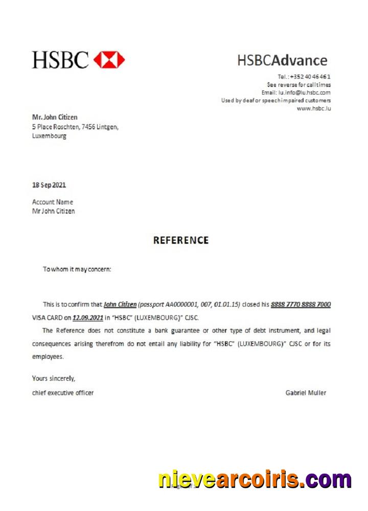 Luxembourg HSBC Closure Reference Photolook