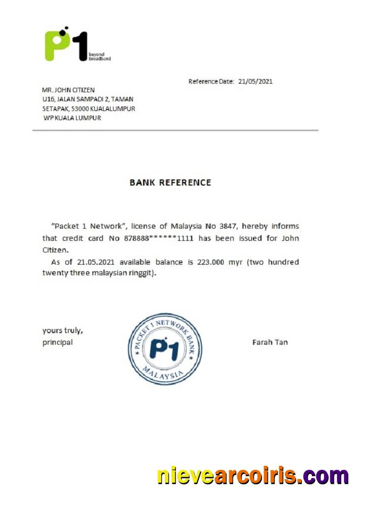 Malaysia Packet 1 Network Reference Template