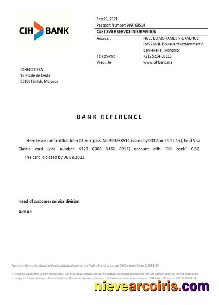 Morocco CIH Bank Closure Reference Preview