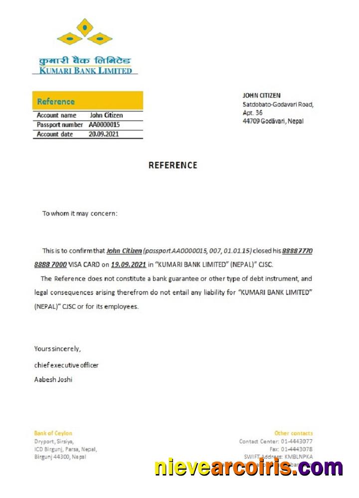 Nepal Kumari Bank Closure Reference Preview
