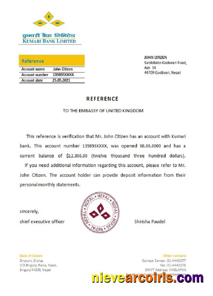 Nepal Kumari Bank Reference Preview