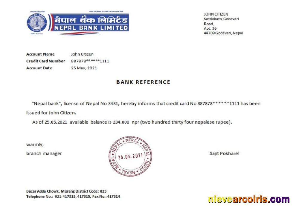 Nepal Nepal Bank Reference Photolook