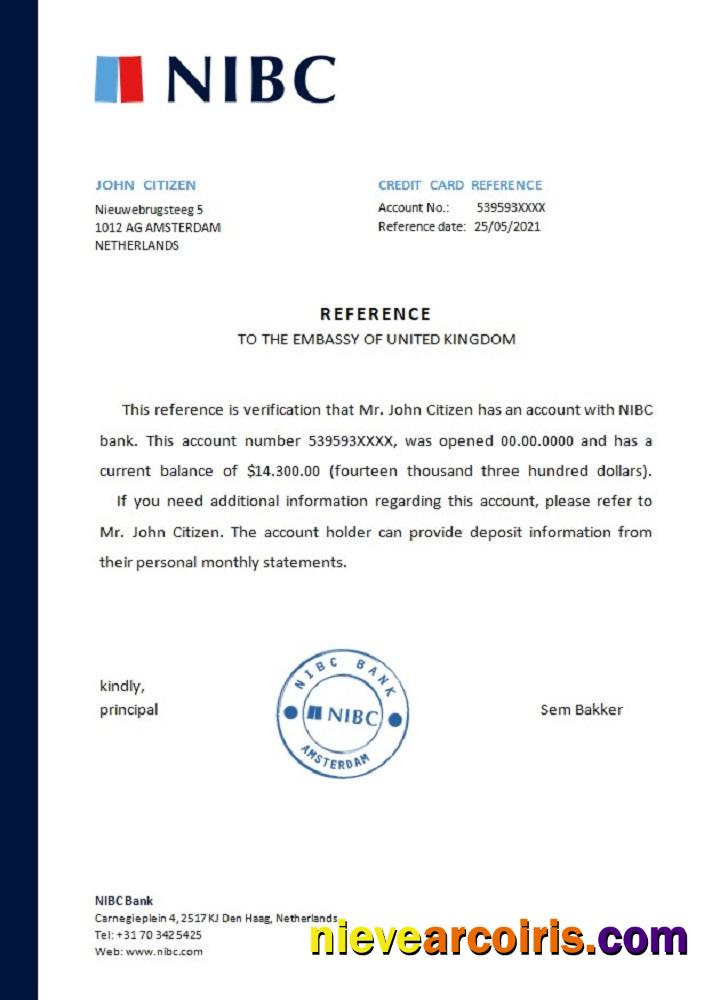 Netherlands NIBC Bank Reference Preview