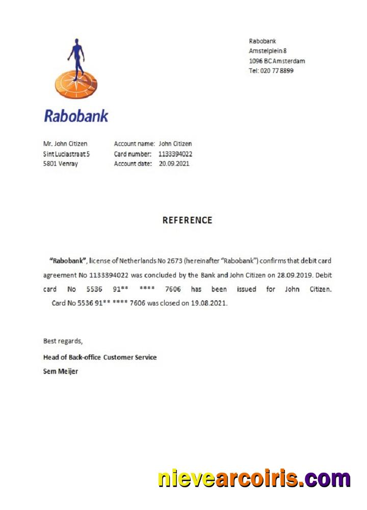 Netherlands Rabobank Closure Reference Preview