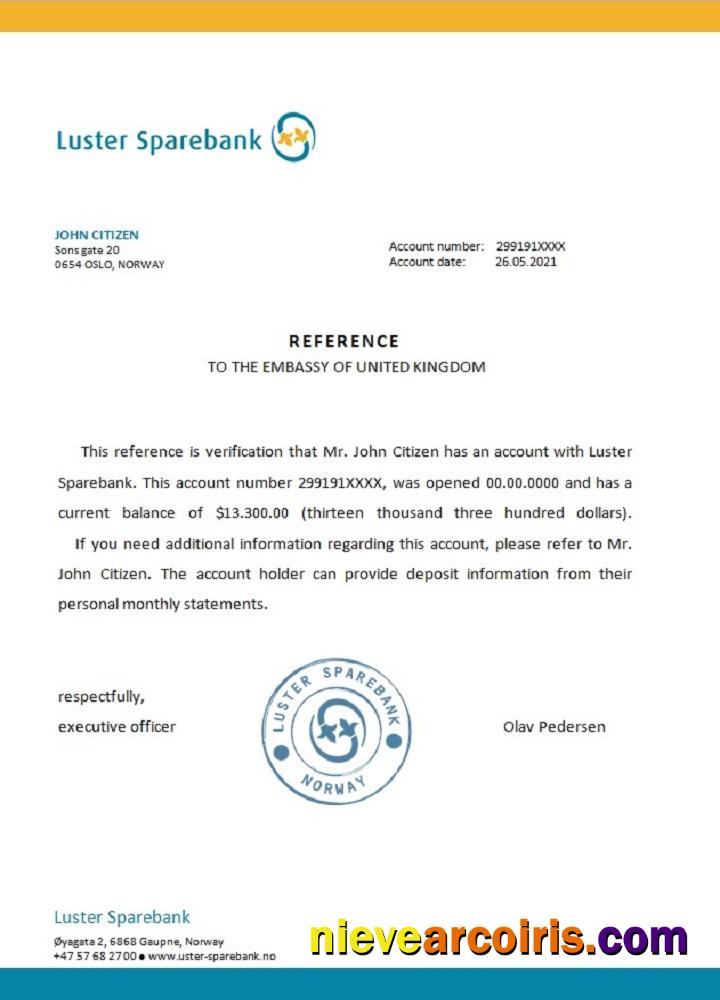 Norway Luster Sparebank Reference Photolook