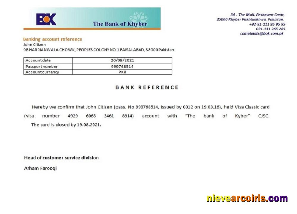 Pakistan Khyber Bank Closure Reference Preview