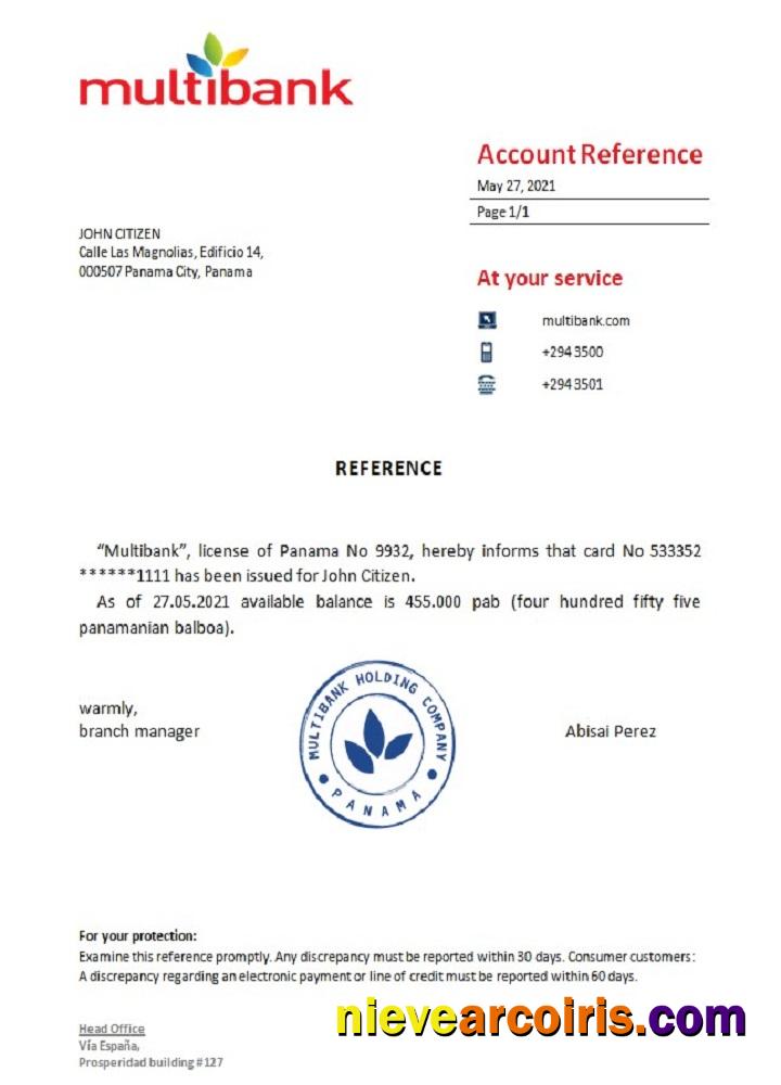 Panama Multibank Reference Preview
