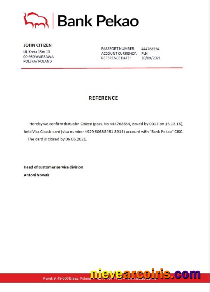 Poland Bank Pekao Closure Reference Preview