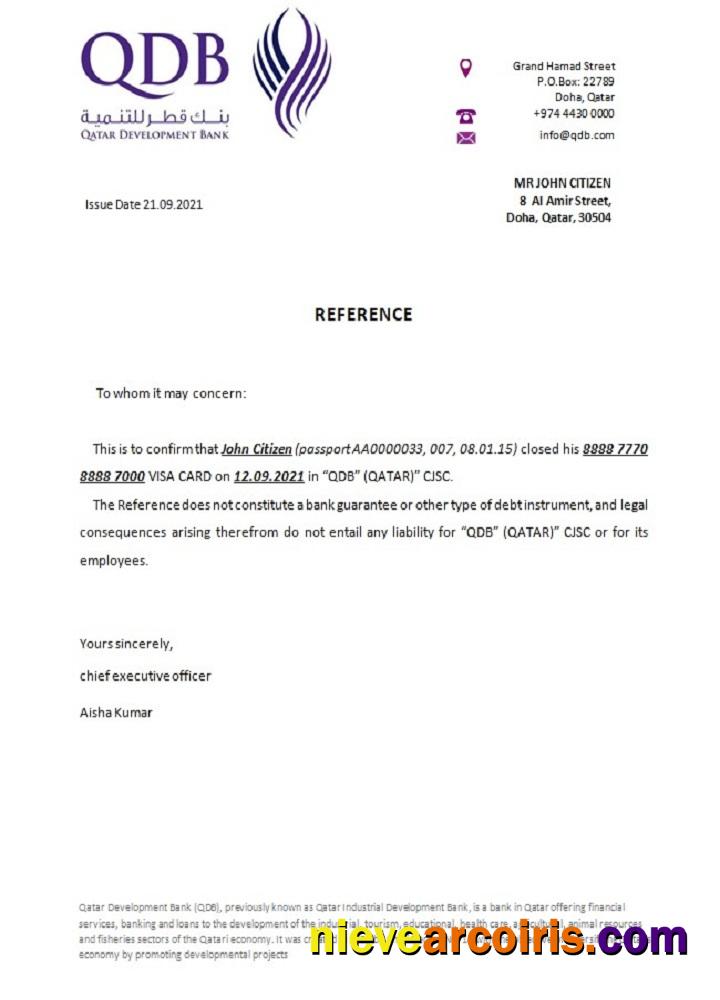 Qatar Development Bank Closure Reference Photolook