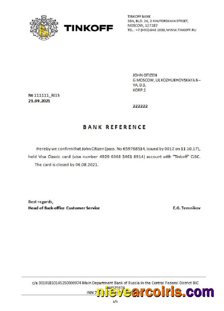 Russia Tinkoff Closure Reference Usd In English Photolook