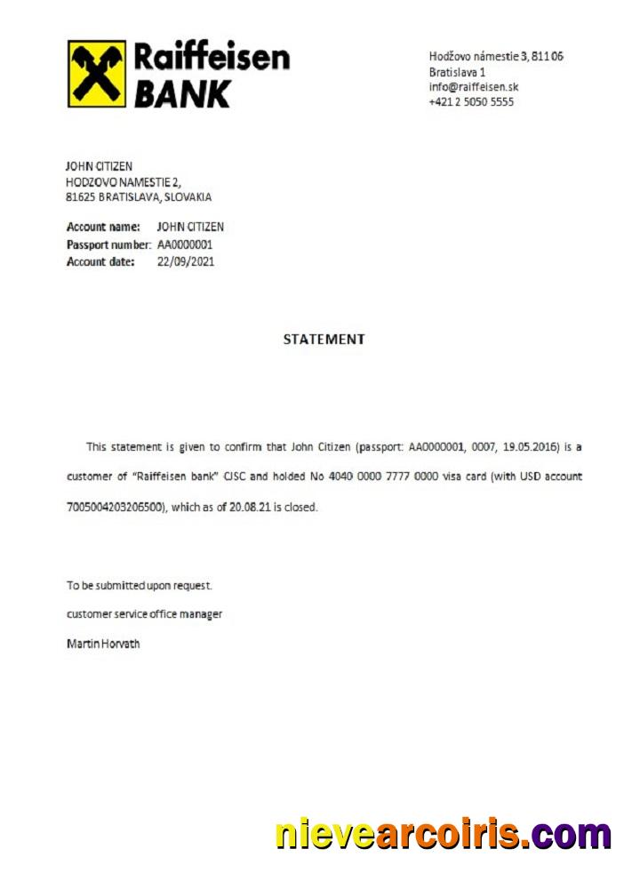 Slovakia Raiffeisen Closure Reference Photolook
